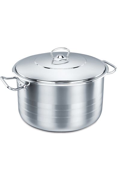 KORKMAZ Mega Stainless Steel Pot 45 CM
