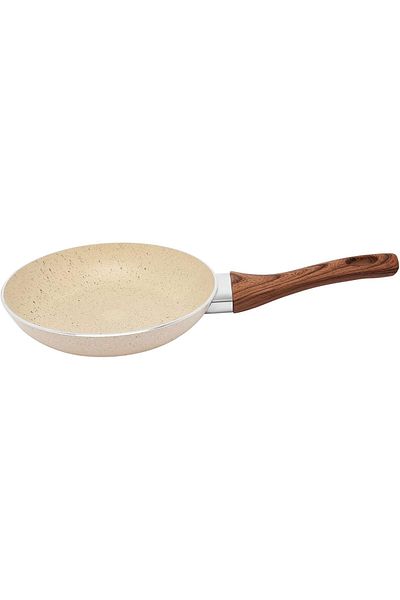 Trust Pro Non Stick Fry Pan with 2 Layered Aluminium Coating, 32 cm, Cream