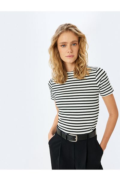 Koton Black Striped T-shirt