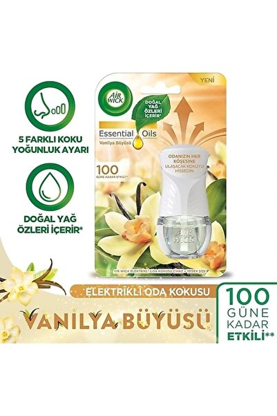 Air Wick Elektrikli Oda Kokusu Kit Vanilya Büyüsü (Cihaz +Yedek Şişe) - Esansiyel Yağlar Içerir*