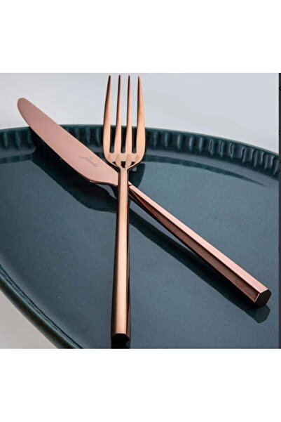Jumbo 1001 Titanyum Bronz 12 Kişilik 84 Parça Çatal Kaşık Bıçak Takımı 500.01.01.6701