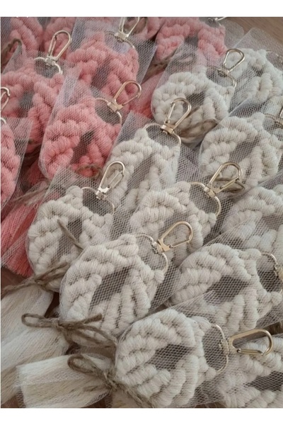 Sude Design 30 Pcs Macrame Keychain # Wedding # Engagement # Promise # Birthday