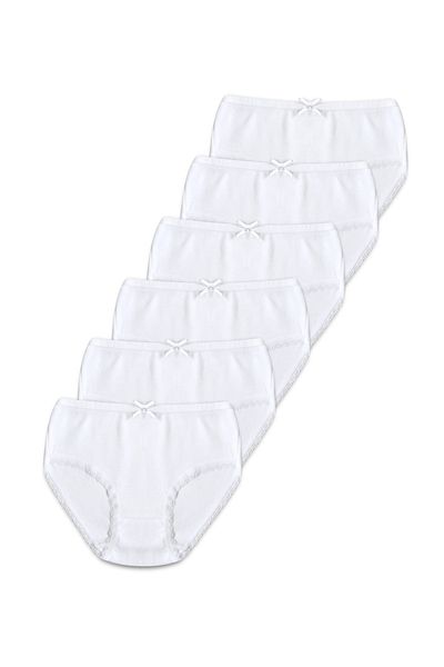 GizaKids 95% Cotton Single Jersey Combed Girl's Slip Panty Underwear Set of 6