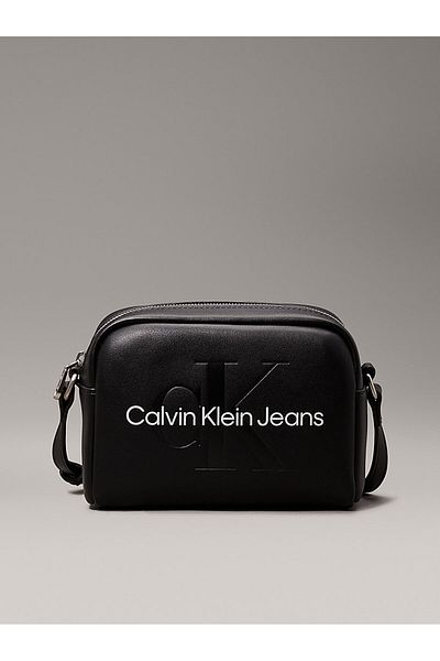 Calvin Klein Striped Sculpted Camera Bag - Cross Strap
