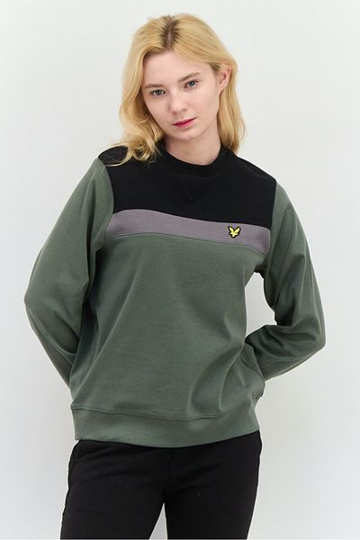 Lyle & Scott Women Crew Neck Embroidered Logo Sweatshirt, Black