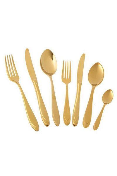 Jumbo Morfeu Titanium Gold - 84 Piece Spoon Knife Set for 12 People 500.01.01.8886