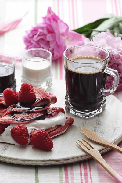 LAV طقم فناجين شاي أنيق من الزجاج الشفاف مكون من 6 قطع (Elg429e)