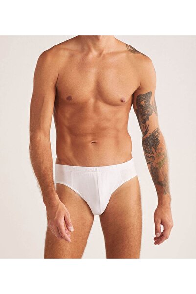 Kom Ανδρικό λευκό βασικό εσώρουχο Paul, 100% βαμβάκι, 2 τεμάχια