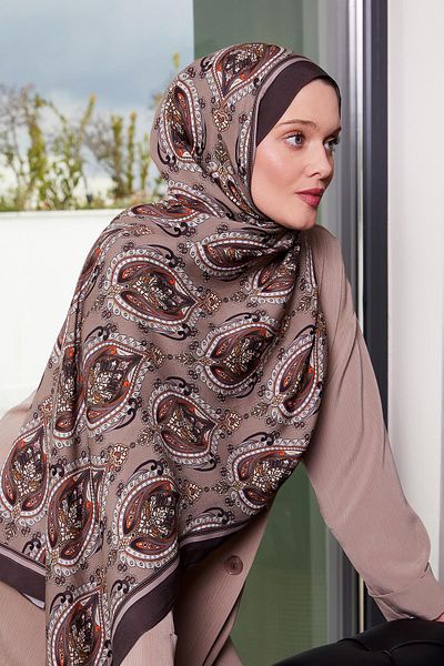 Levidor Καφέ μαλακό έθνικ μοτίβο Royal Shawl