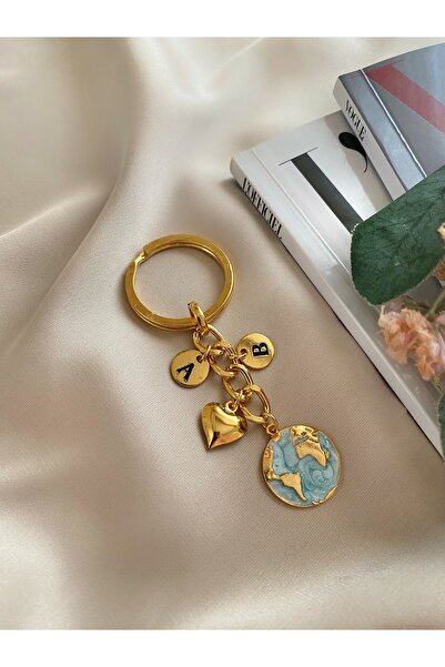 Nowadays سلسلة مفاتيح على شكل حرفين من العالم