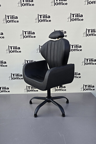 Tilia Clean Makyaj Kuaför Koltuğu Siyah Sabit Yonca Ayak