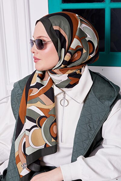 Levidor Khaki Drop Pattern Royal Shawl