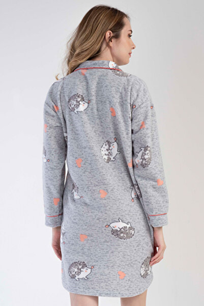 VİENETTA Γυναικείο μακρυμάνικο πουκάμισο με κουμπιά από φλις, 303045