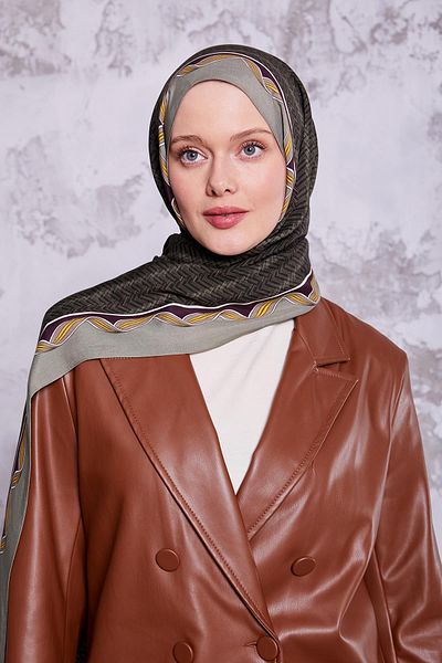 Levidor Royal Shawl με μοτίβο πράσινου λαβύρινθου