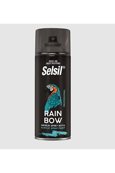 Selsil Rainbow Akrilik Sprey Boya 9005 Parlak Siyah
