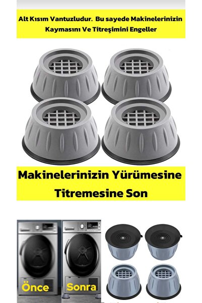 tafce Titreşim Ve Gürültü Önleyici Çamaşır Makinası Anti Titreşim Pedi 4'lü S...