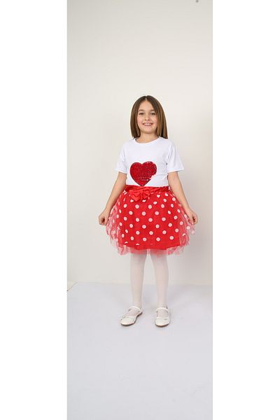 Ümiteks world of clothes 23 April Outfit Red and White Polka Dot Skirt and Suit