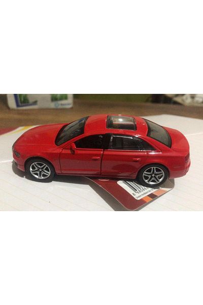 Sunman Toy Metal Model Car Pop up Door 1/36 Pull Drop Red Audi