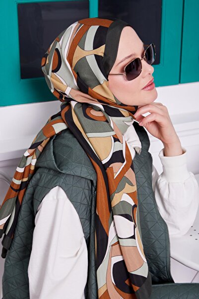 Levidor Khaki Drop Pattern Royal Shawl