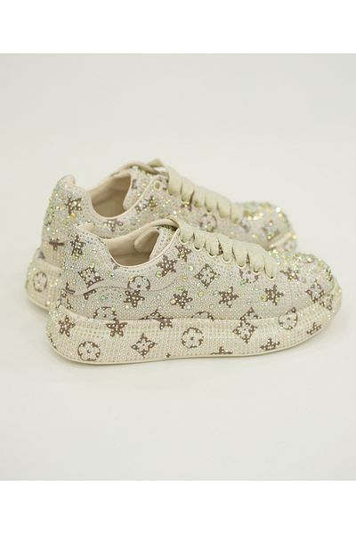 Guja Women's Stone Detailed Lace up Sneakers