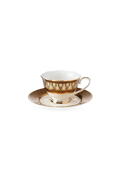 Dania Porcelain Tea Cup Set 2 Piece Gold Design