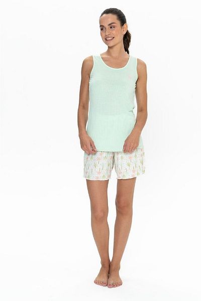 U.S. Polo Assn. Set din bumbac, curea groasă, femei, maiouri și pantaloni scurți