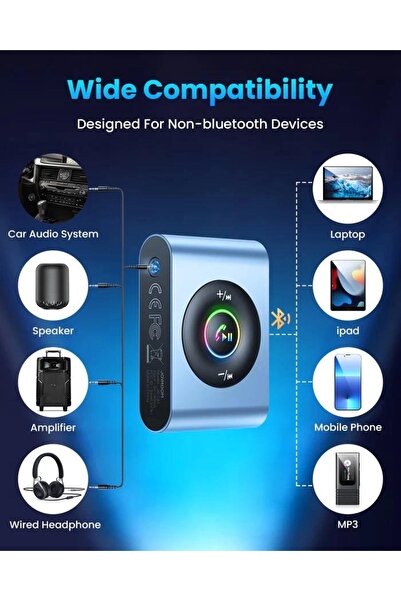 Joyroom Araba Stereo Uyumlu  Bluetooth Kablosuz Alıcı / Hoparlör / Kablolu Kulaklıklar