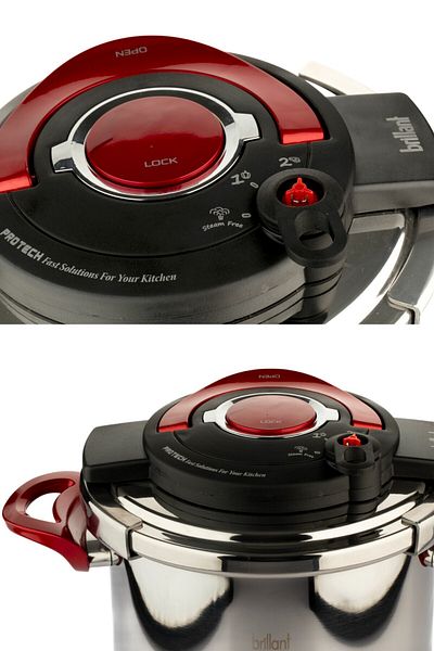 Brillant 7 Liter and 4 Liter Pressure Cooker Set - 4 Pieces