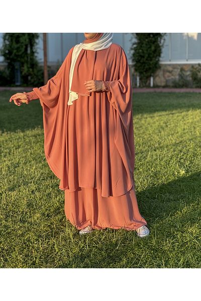 Bayram Giyim Afghan Peach Set