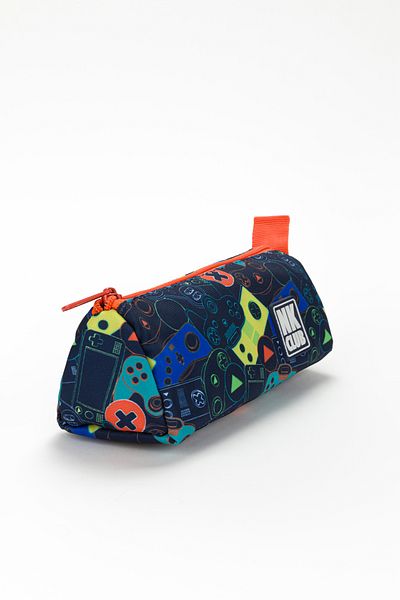 NK Multicolored Single Compartment Patterned Pen Holder Pencil Bag