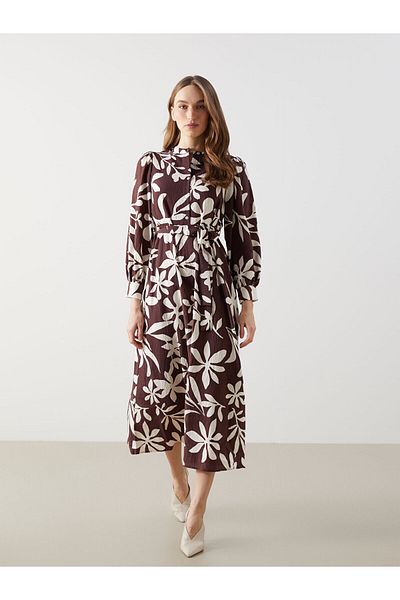 LC Waikiki Crew Neck Floral Women's Dress