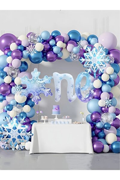 Bkmc Set za rođendansku proslavu sa temom Frozen, jedan balon od folije u obl...