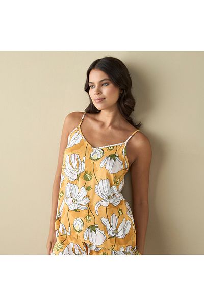 FAV All-Over Floral Print Sleeveless Top and Shorts Set
