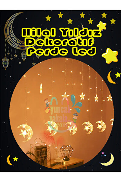 oyuncak yakala Ramazan Led Işık Dekoratif Perde Led - Hilal Yıldız Perde Led ...
