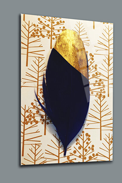 glassartdesign Modele de copac și pictură decorativă din sticlă cu frunze Pictură modernă Pictură abstractă Pictură pentru salon