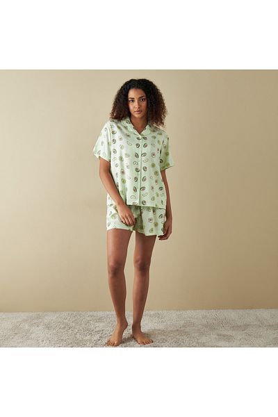 FAV All-Over Print Shirt and Shorts Set