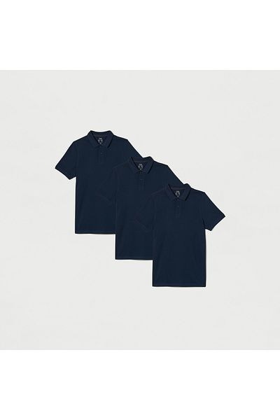 FAV Set of 3 - Polo T-shirt with Short Sleeves and Button Closure