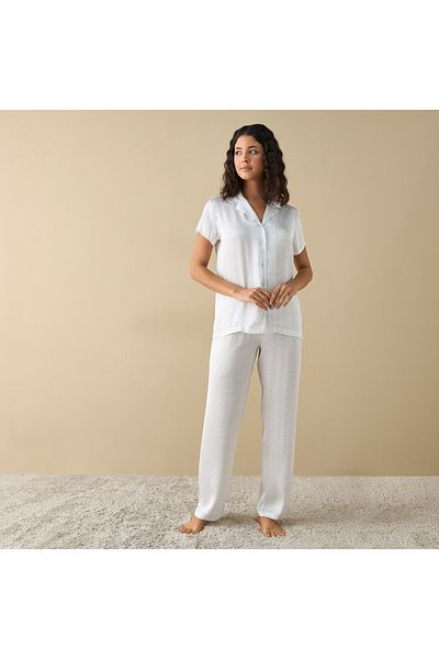FAV All-Over Polka Dot Print Shirt and Pyjama Set