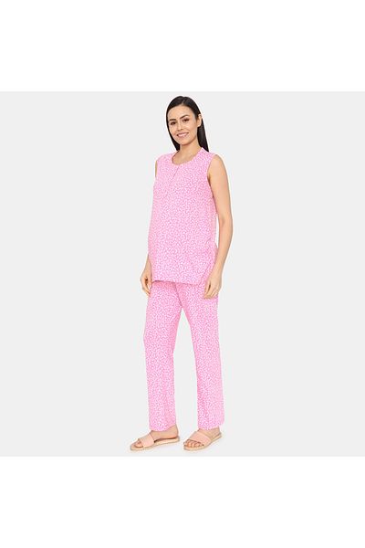 Iconic Zivame All-Over Print Maternity Top and Pyjama Set