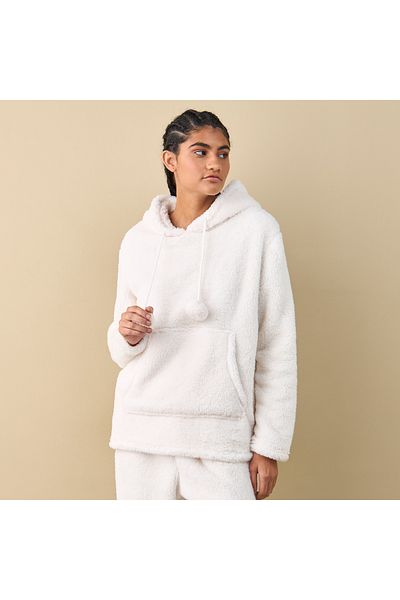 FAV Textured Long Sleeves Hoodie and Pyjama Set