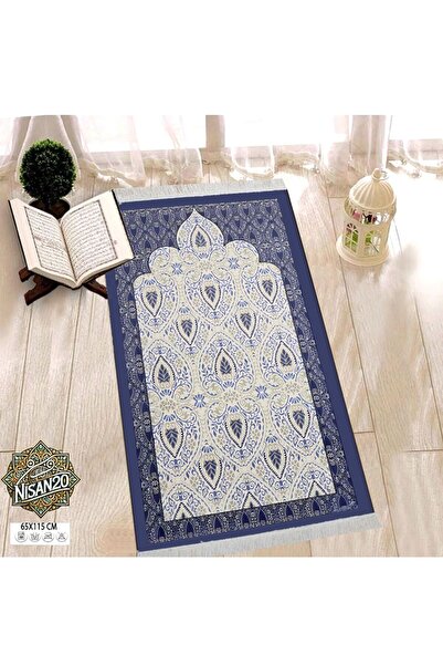 simply line Ottoman Pattern Velvet Prayer Rug Gift Luxury Men Women Adult Prayer Rug 65X115 cm
