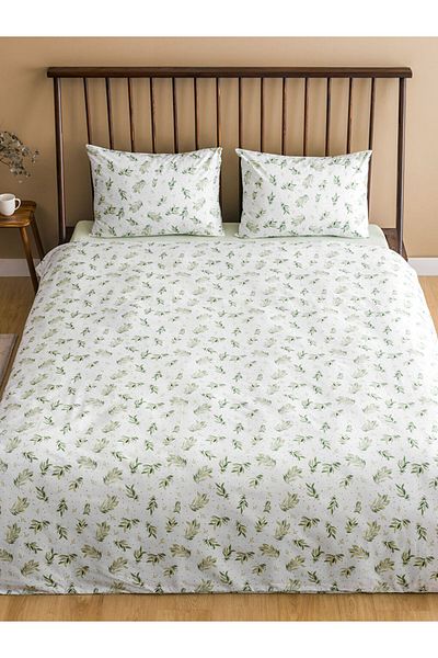 LC Waikiki New Season Leaf Patterned Double Duvet Cover Set - S5Bs89Z8