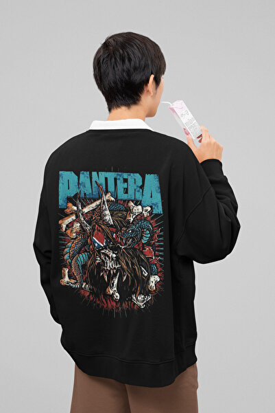 SEVBANO Pantera rok metal muzički bend, unisex majica sa širokim krojem i pri...