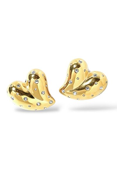 neslyaccessories Shiny Heart Earrings