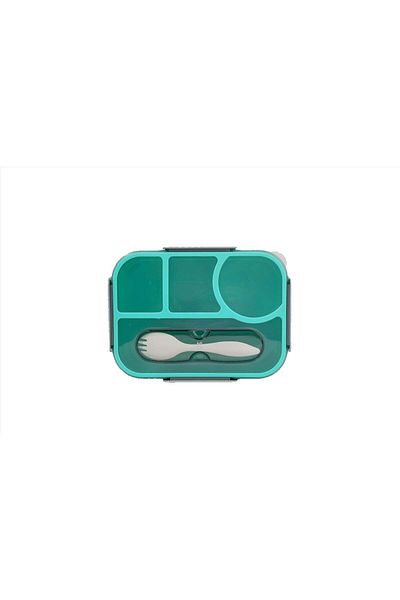 the midi 1100 ml Individually Sealed Four-Compartment Lunch Box with Tableware - Perfect for Versatile Meals