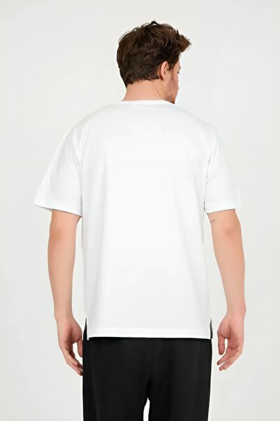 HOFFNUNG Unisex Oversize White T-shirt with Ghost Printed on the Front