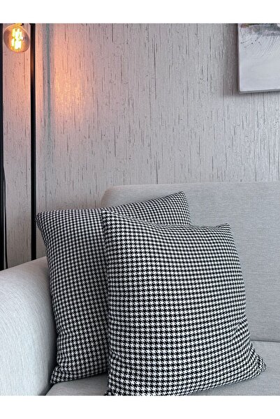 FABRİCAHOME Kazayağı Desenli Gerçek Döşemelik Kumaştan Premium Keten Kırlent ...