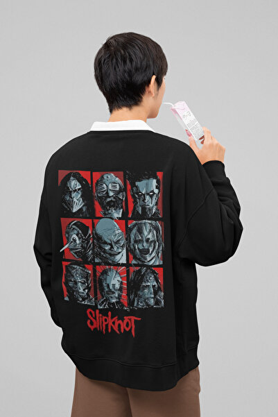 SEVBANO Muzički bend Slipknot, unisex majica sa širokim krojem i printom, roc...