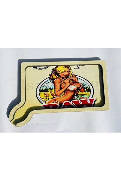 Chase Raw girl ahşap tütün tepsi