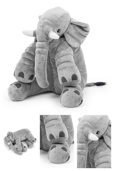 Wellgro Medium Elephant Sleeping Buddy Plush Elephant